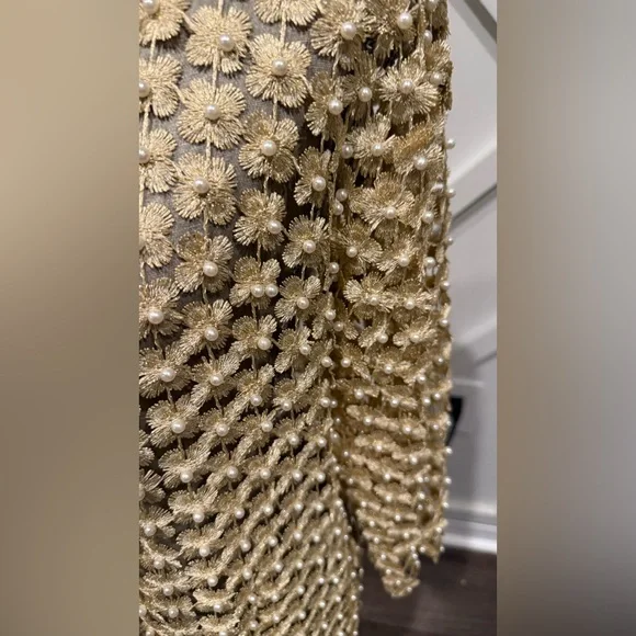 Boston Proper - Beautiful Metallic Pearl Duster – Gold – XS/S – Worn Once - Picture 7 of 7